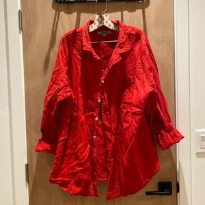 Flax linen button up